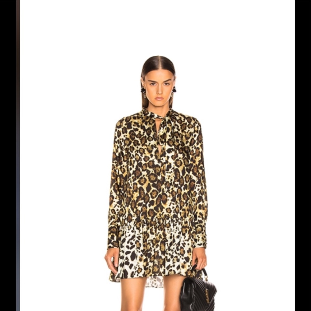 Alexis leopard mini dress
